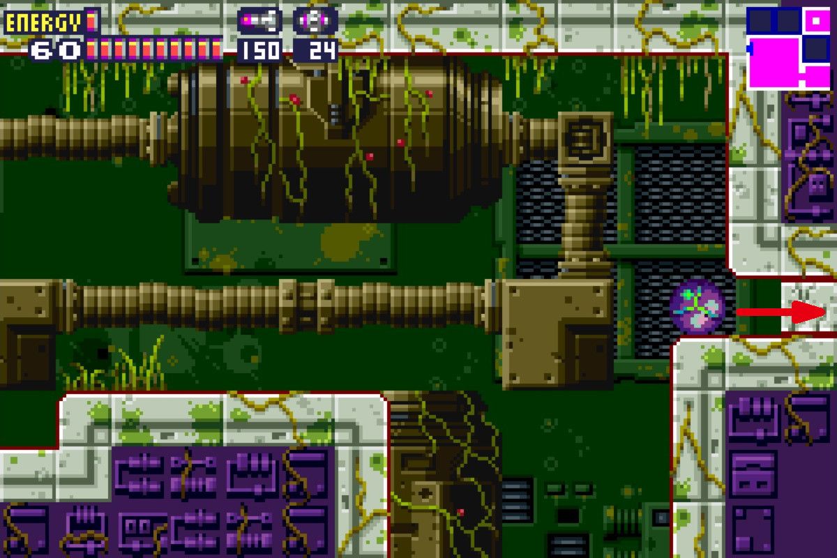 Metroid Fusion where after bomb
