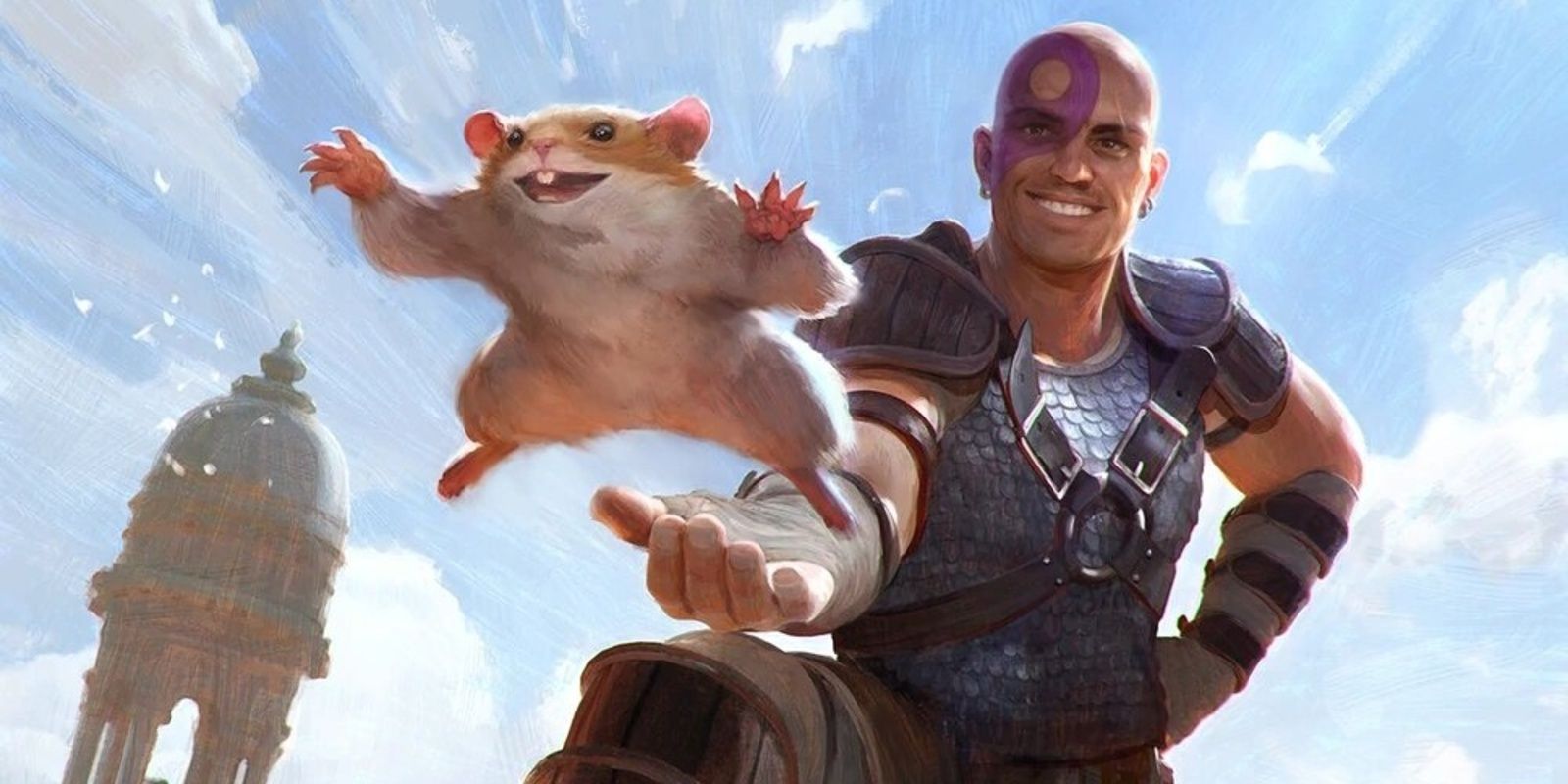 Minsc and Boo from Dungeons & Dragons. Woe, hamster be upon ye.