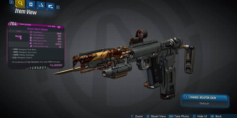 The Moloko pistol in Borderlands 3