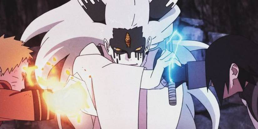 Momoshiki Naruto and Sasuke in battle