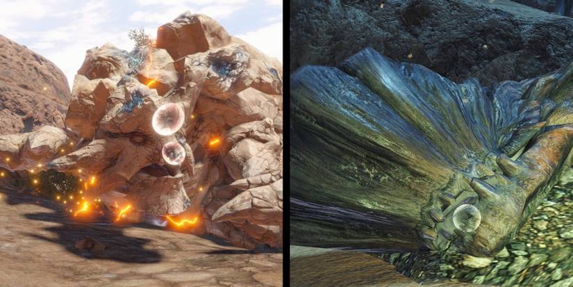 Monster Hunter Rise - Closeups Of Two Sandy Plains Monsters Sleeping After Capture