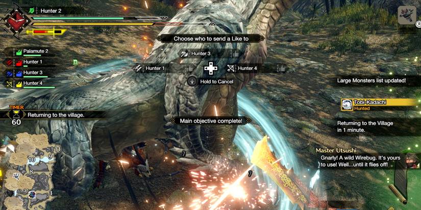 Monster Hunter Rise - Press Kit Image Showing Just After A Tobi Kadachi Is Hunted and Killed