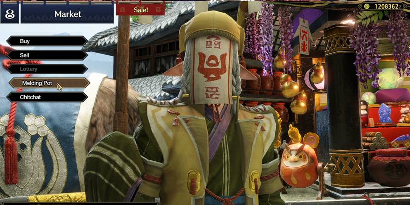 Monster Hunter Rise - Selecting The Melding Pot Option At Kagero's Shop