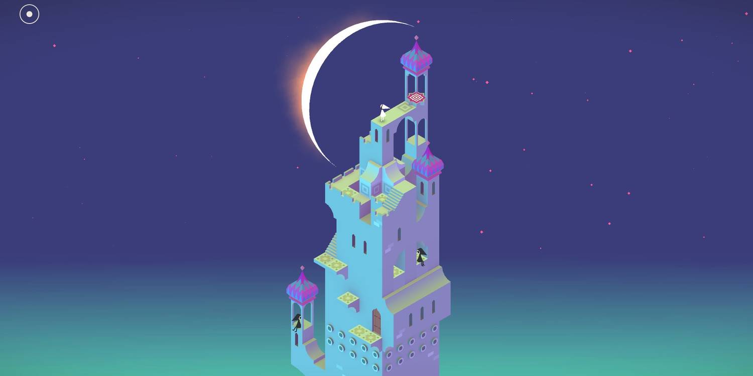 A level at night in Monument Valley