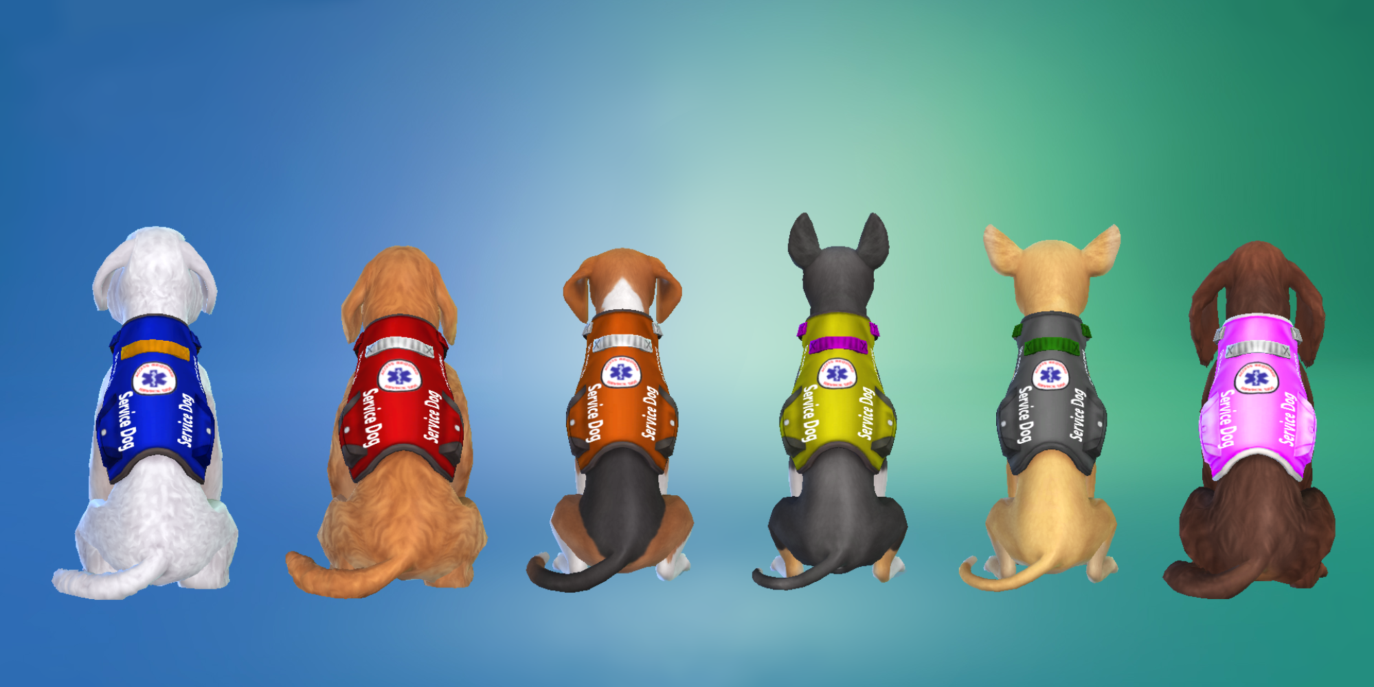 The Sims 4 service dog harness