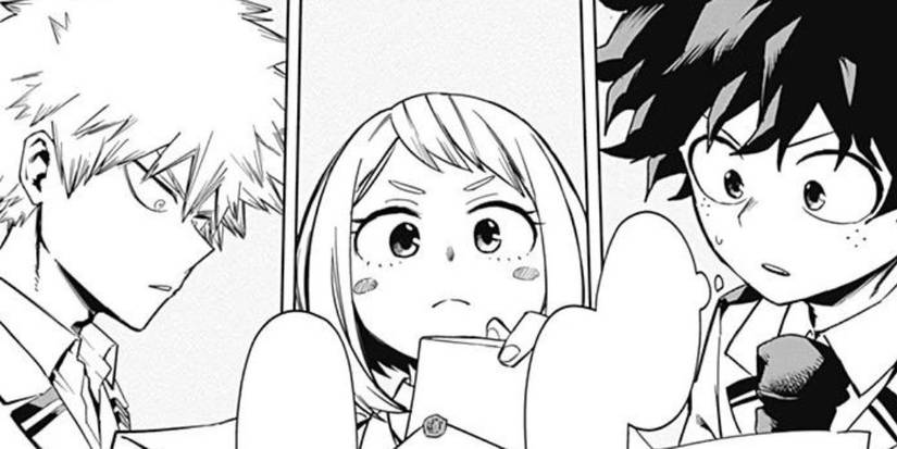 my hero academia team up missions bakugo, uraraka and Deku