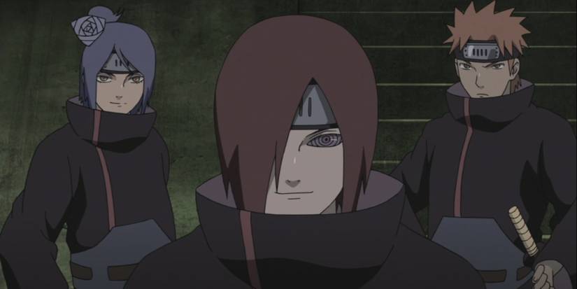 Konan behind Nagato and Yahiko