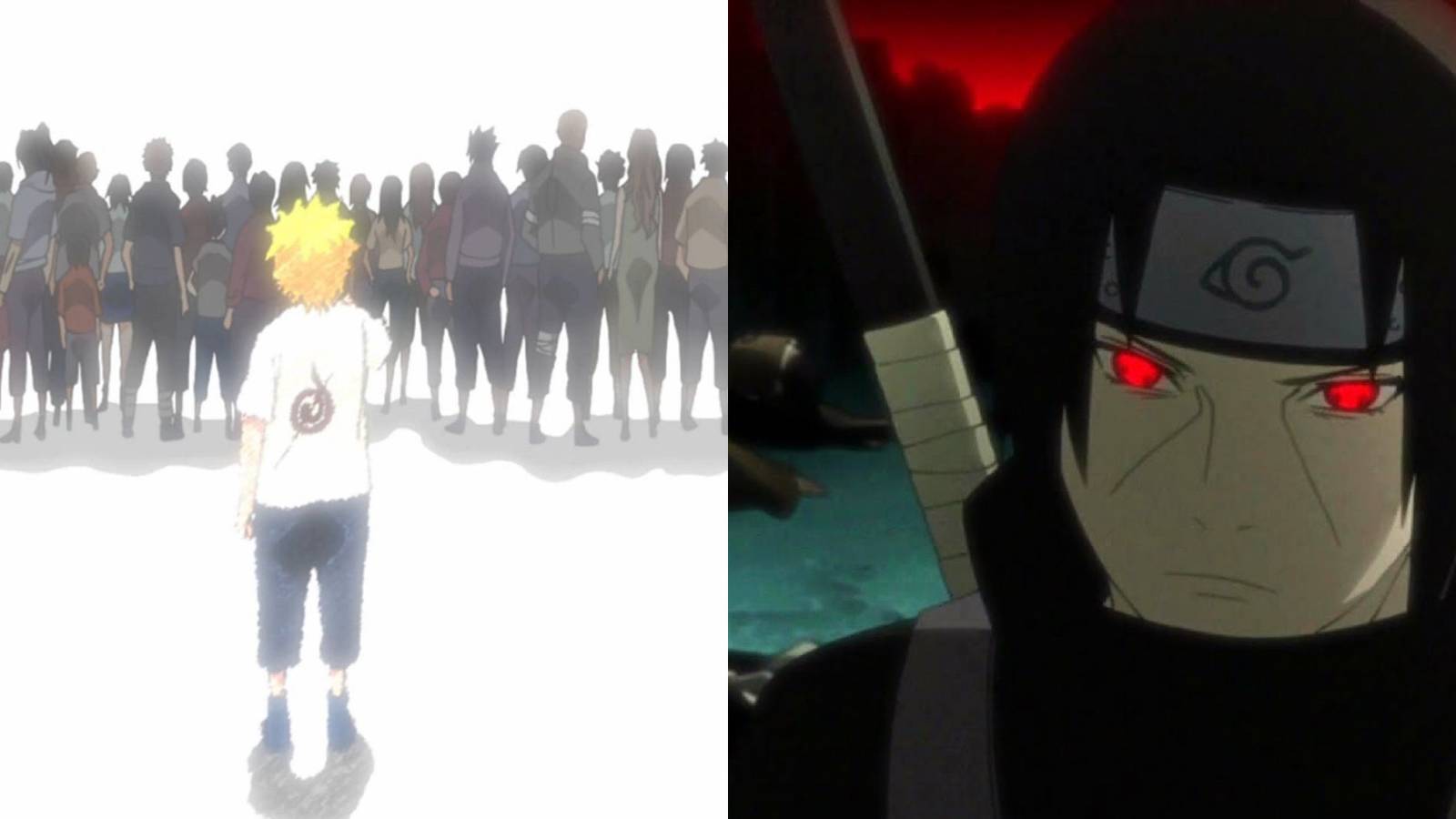 Naruto uzumaki and Itachi uchiha