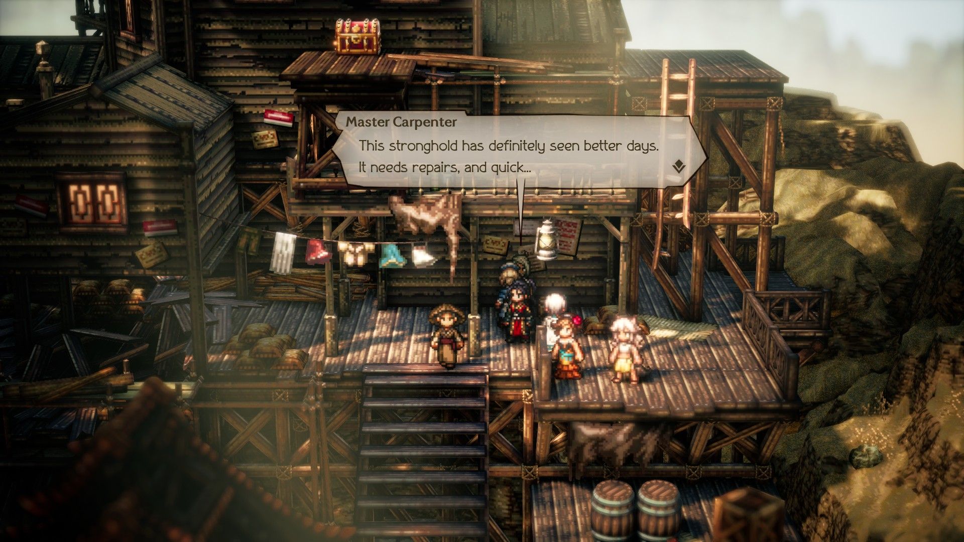 Octopath Traveler 2 Plans from a Ruined Nation