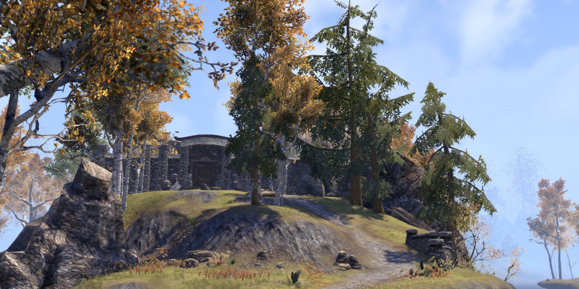 Elder Scrolls Online Autumn's Gate on a hill