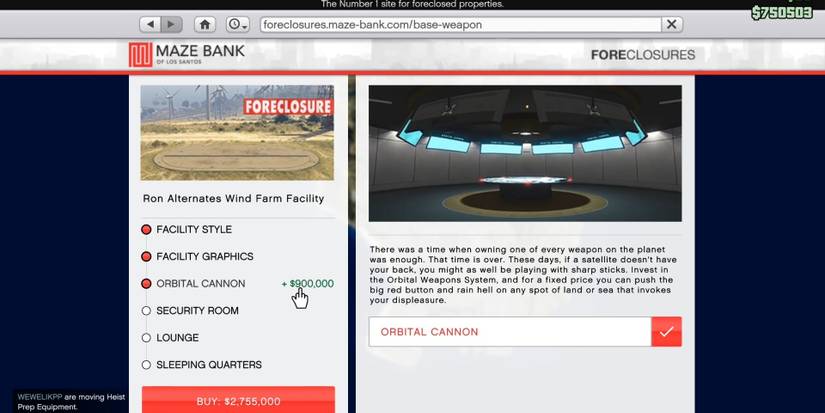 GTA Online Orbital Cannon