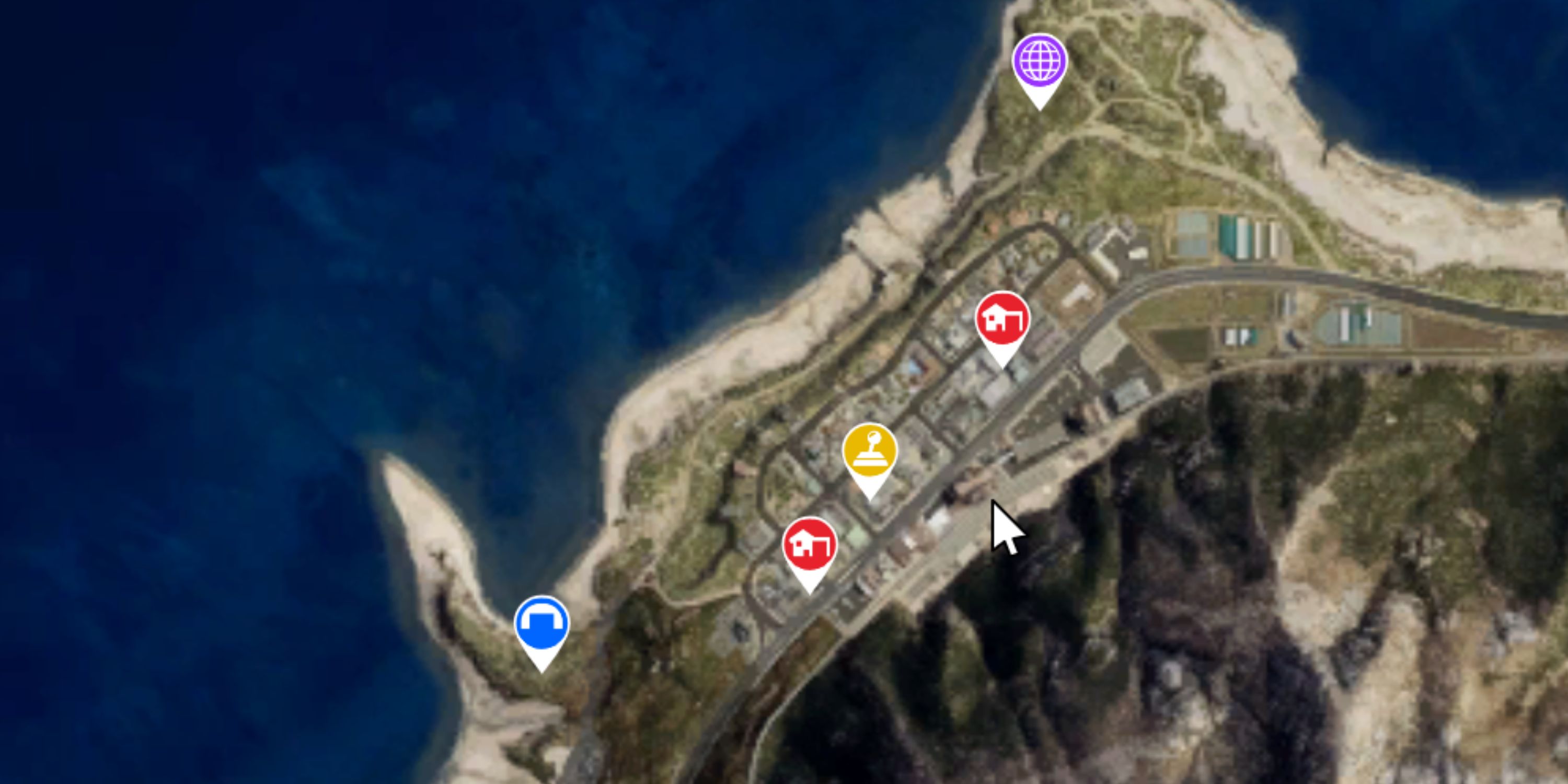 Mapa das instalações de Paleto Bay