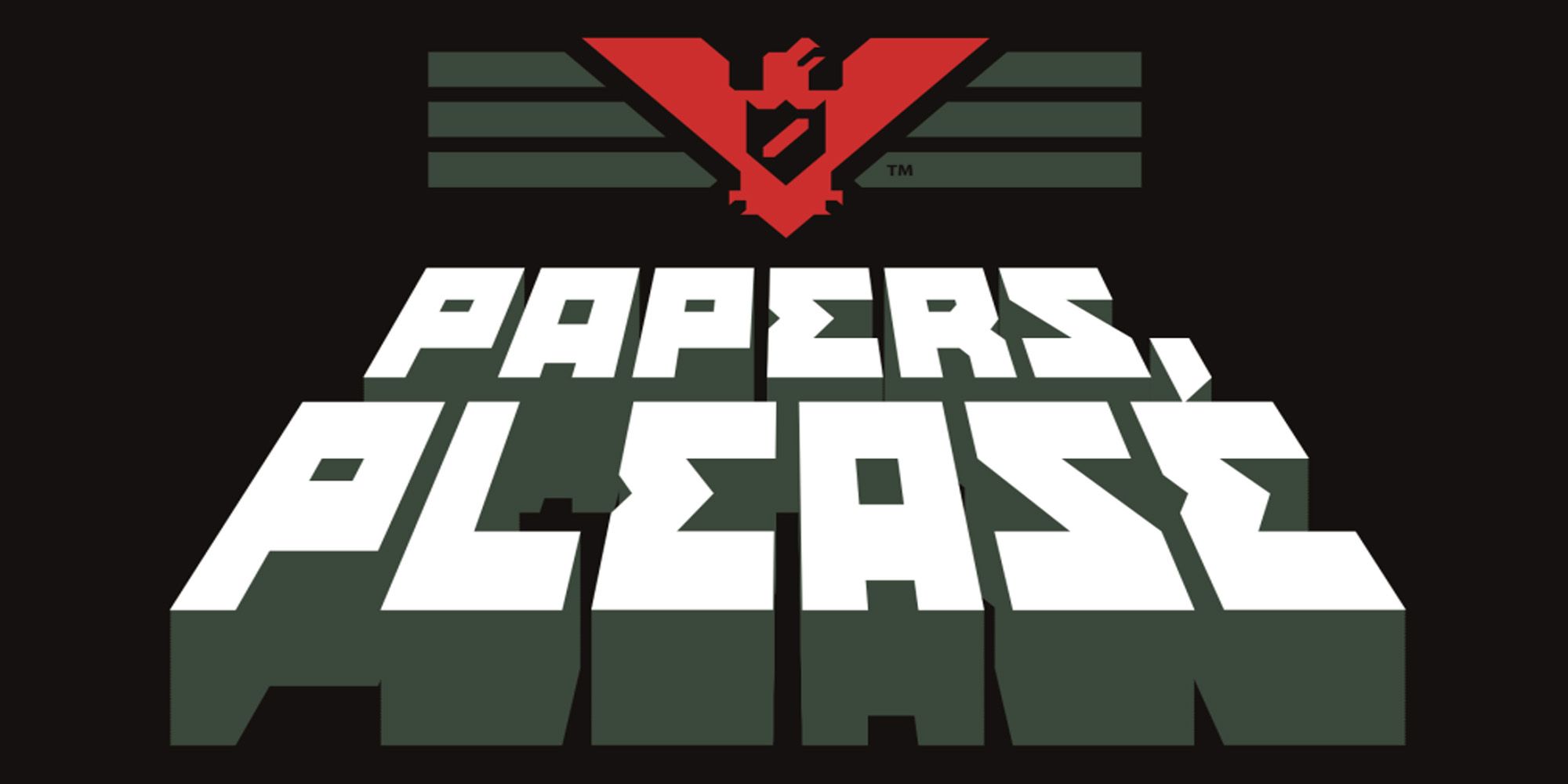 The title screen from Papers Please