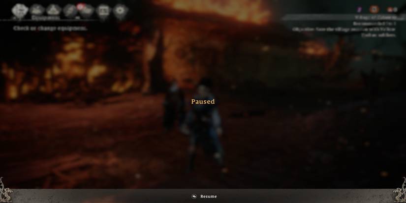 Pausing the game in Wo Long Fallen Dynasty