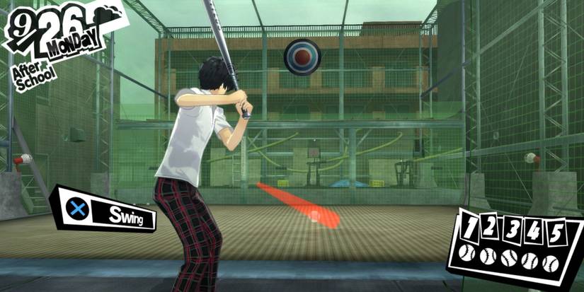 Joker at the batting cages