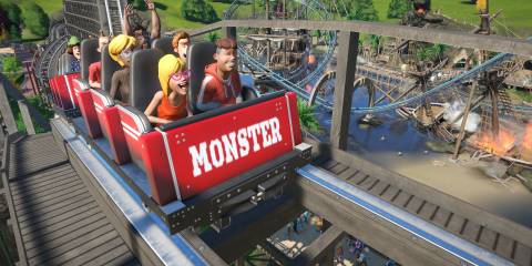 A roller coaster with 