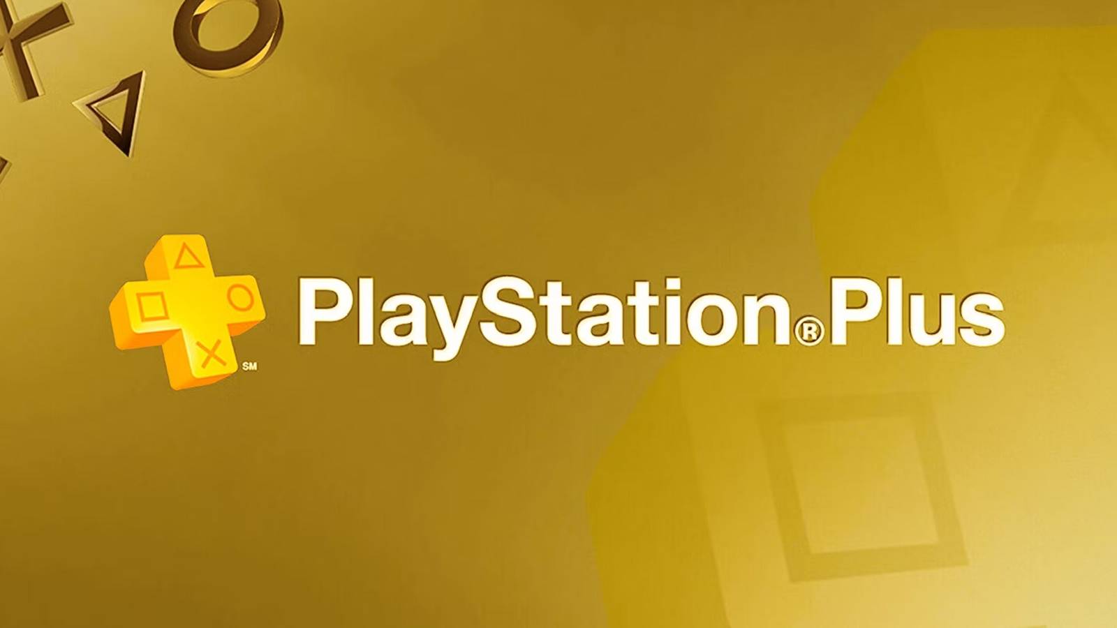 playstation plus logo gold background
