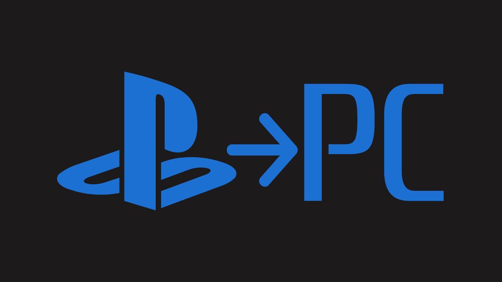 PlayStation to PC flat bright navy blue graphic GR featured