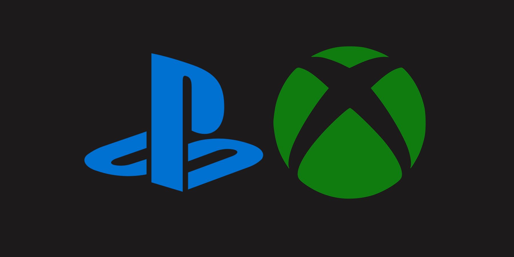PlayStation Xbox logos dark Game Rant background