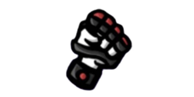 The Power Fist melee weapon from Brotato