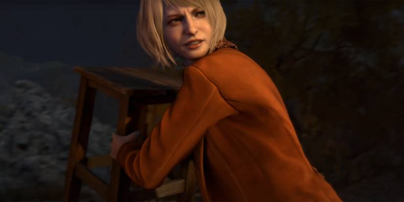 RE4 Ashley Breaking A Window For Leon