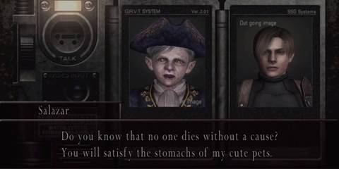 Salazar making threats to Leon's life over his radio.