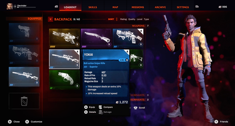 redfall preview - loadout weapons