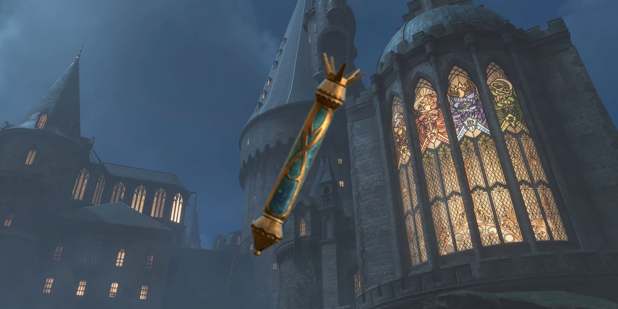 Royal blue wand handle