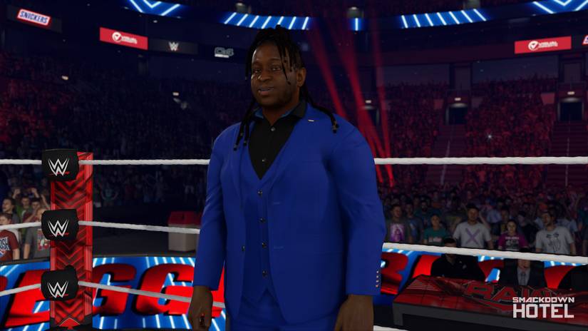 Reggie standing in ring