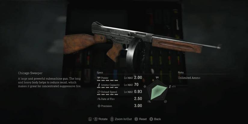 resident evil 4 chicago sweeper stats