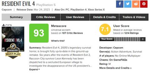 Metacritic lista Resident Evil Village como um dos 10 melhores