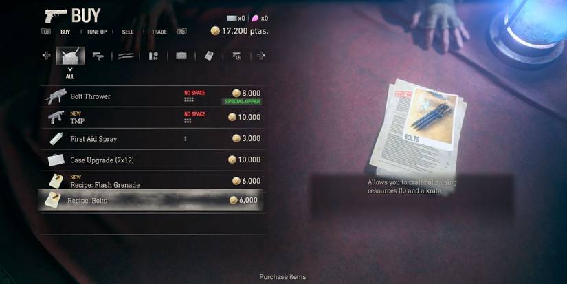 Resident Evil 4 Remake bolt thrower recipe