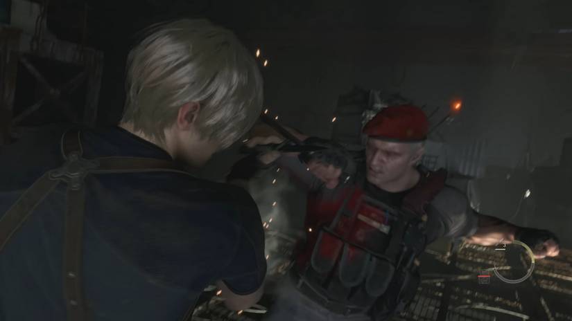 Resident Evil 4 Remake Parrying Krauser 