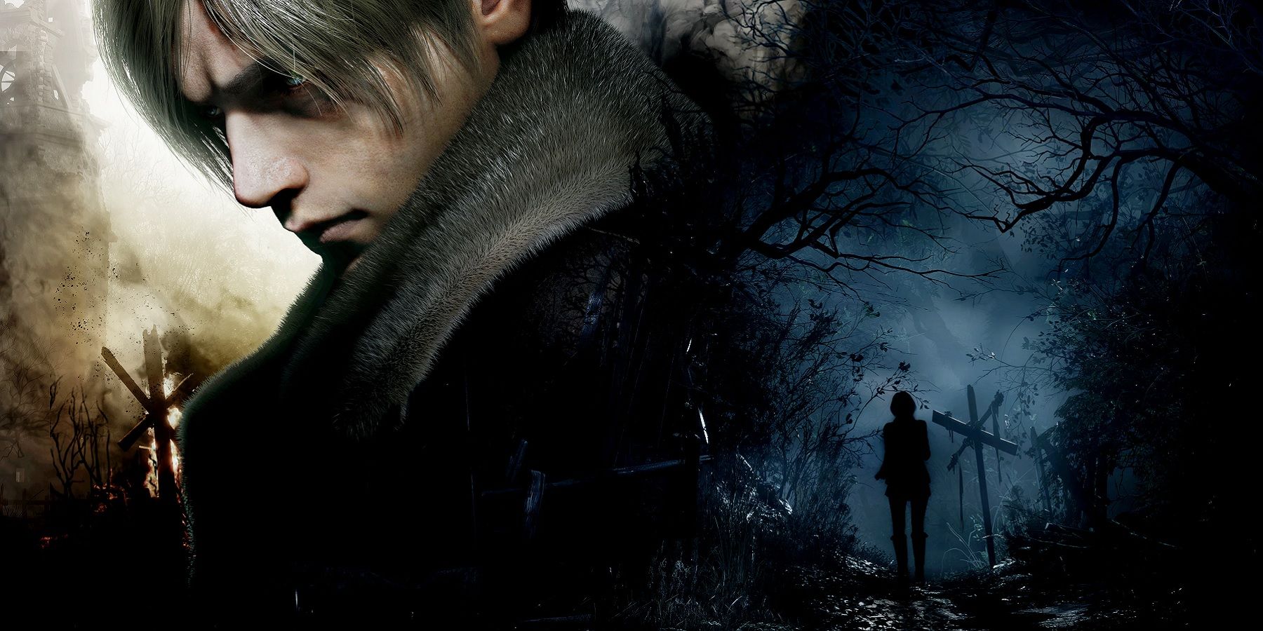 resident evil 4 remake key art featuring Leon