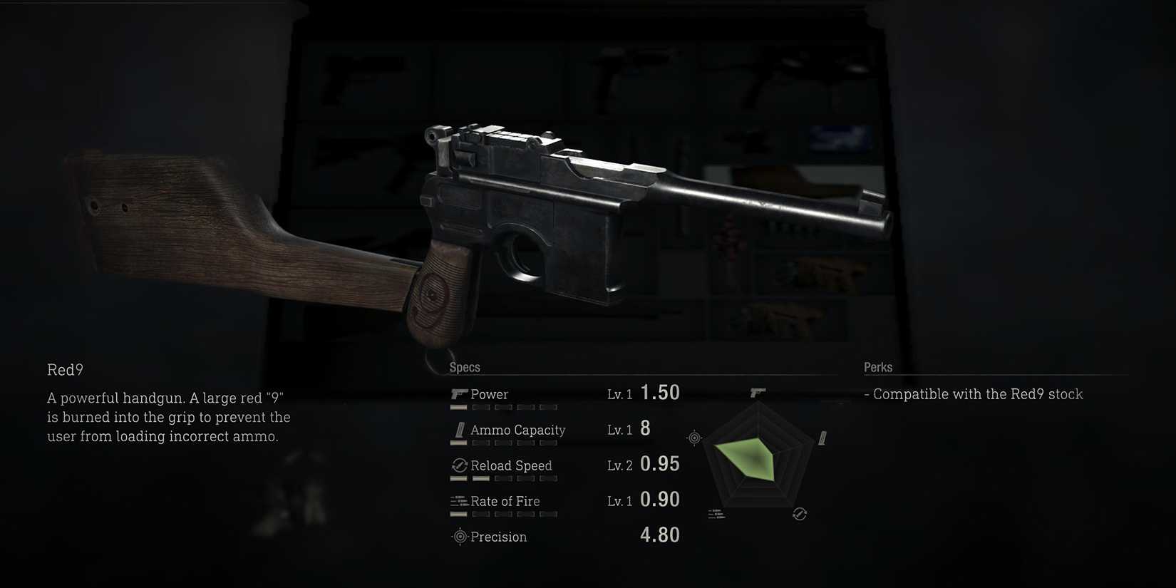 Resident Evil 4 Remake Red9 Handgun-2