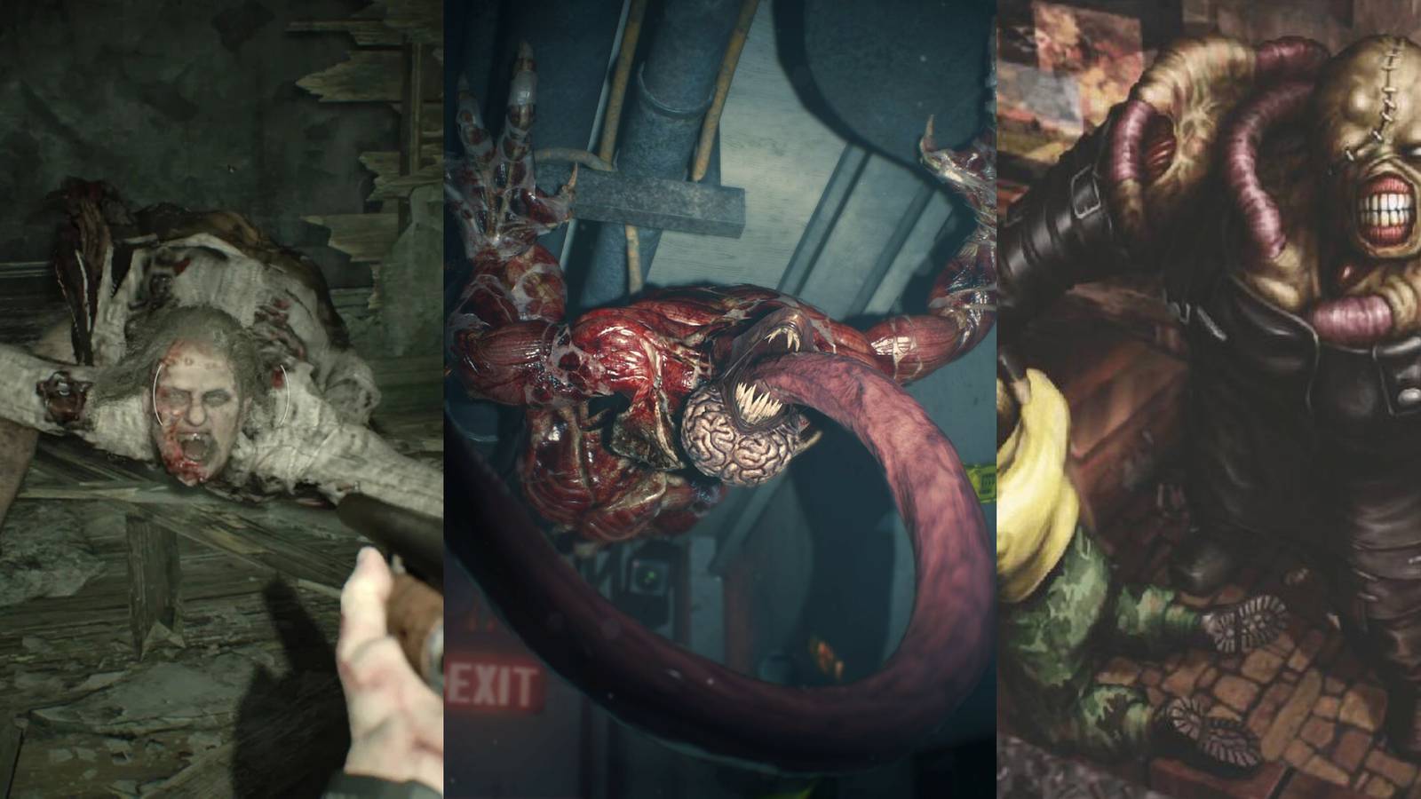 Marguerite Baker from 7, a licker from 2, and Nemesis from 3