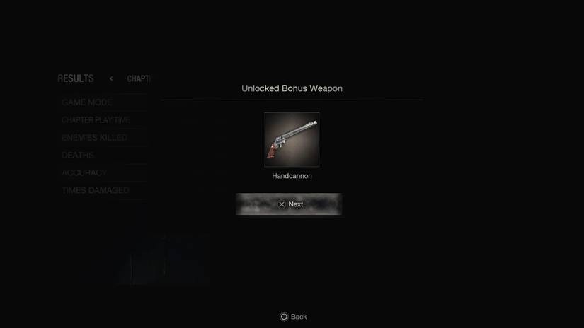 Resident Evil 4 Remake Handcannon Inventory