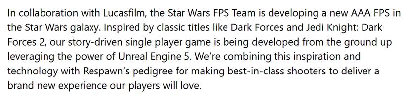 respawn star wars fps job posting