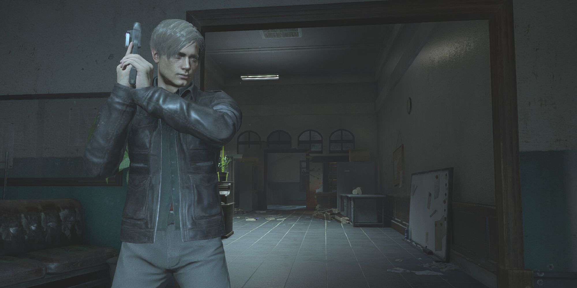 Leon is RE:Verse, wearing the Leon's default outfit from RE6.