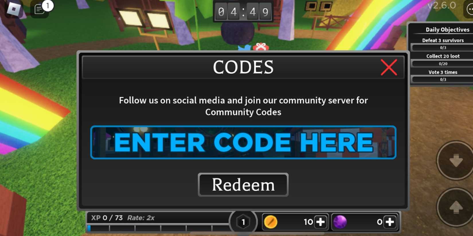 Roblox: Survive the Killer Codes