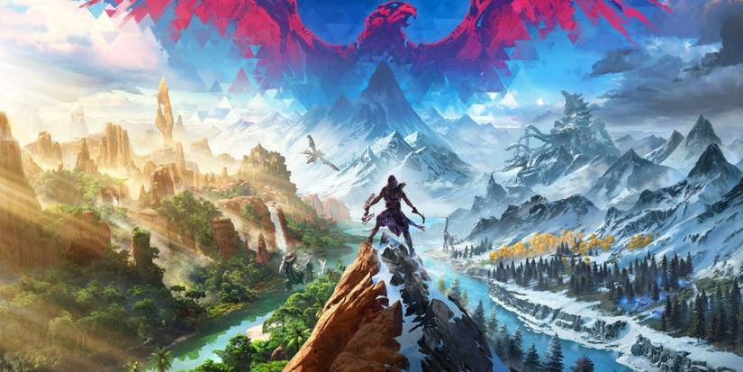 Ryas standing on a mountain peak