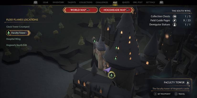 The Faculty Tower in Hogwarts Legacy