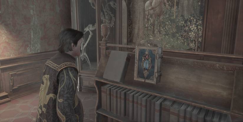 Finding the Secrets of the Darkest Art book in Hogwarts Legacy