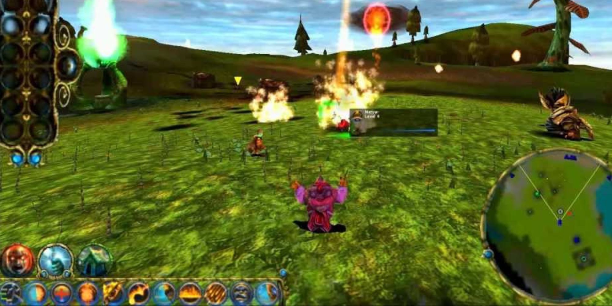 A player attacking in Sacrifice