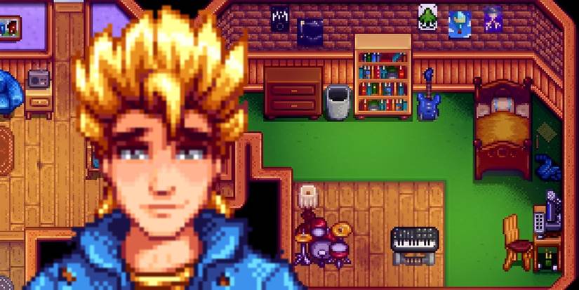 Sam blushing in his room