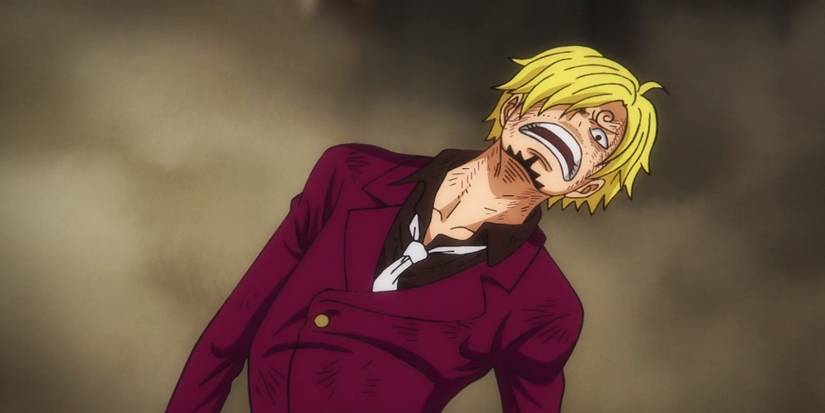 Sanji walking with a broken body