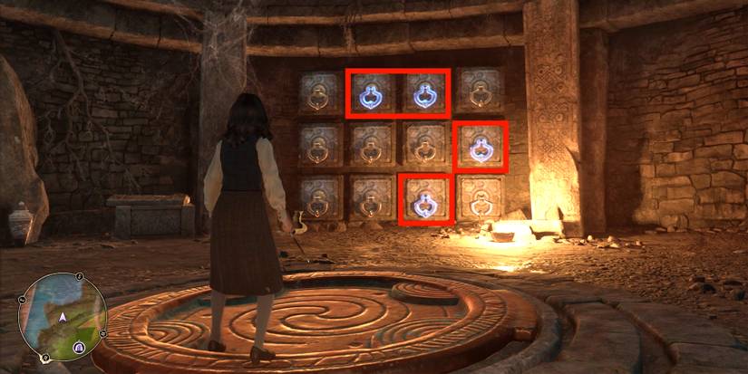 scanning the levers with revelio in hogwarts legacy