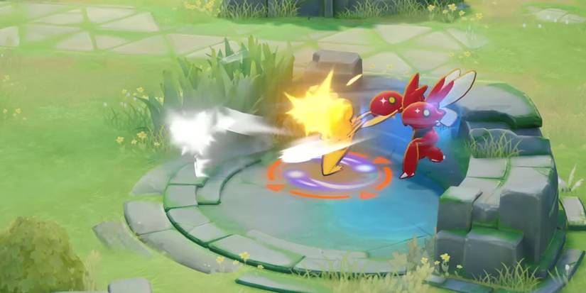 Scizor punching a foe