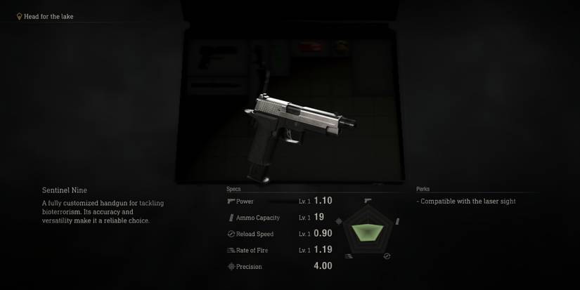 Sentinel Nine weapon in the Resident Evil 4 Remake