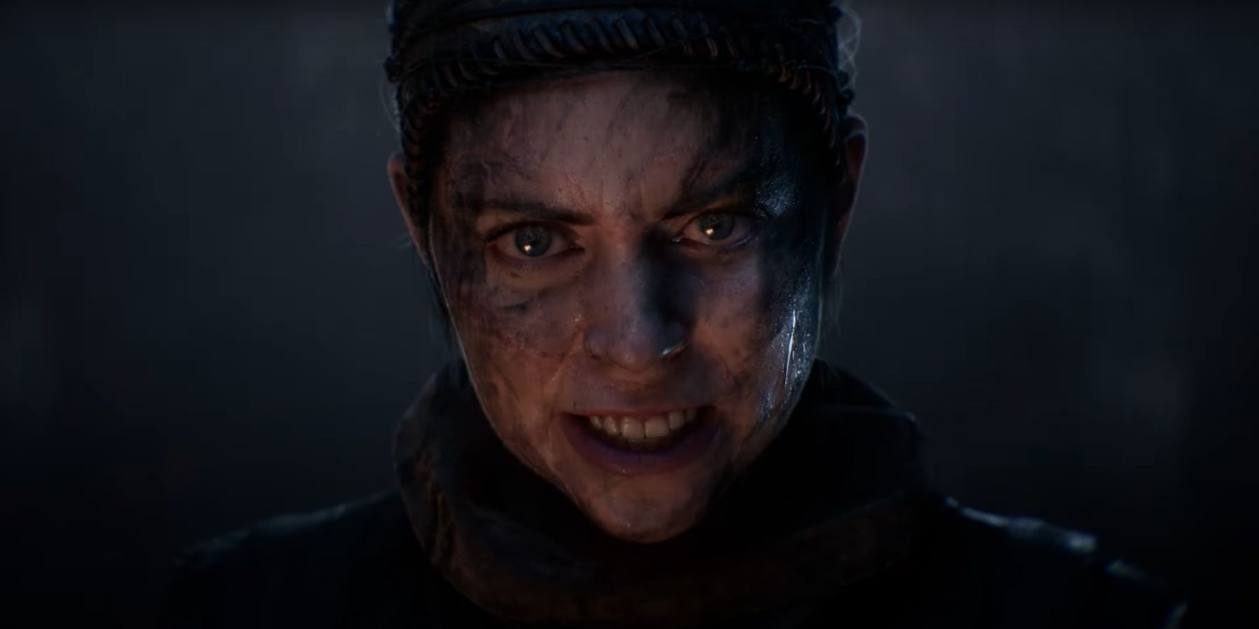 Captura de tela de uma demonstração de animação facial do Unreal Engine 5 para Senua's Saga: Hellblade 2